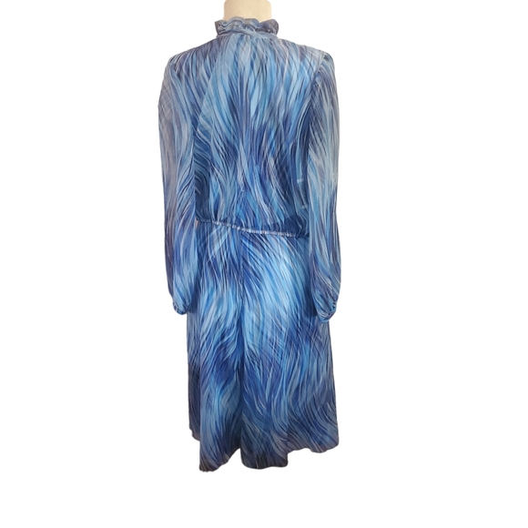 Vintage 70'S Fred Rothschild Sleeveless Dress with Matching Sheer Jacket, Sz 10 - Picture 2 of 7